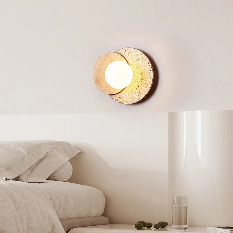 Wabi-Sabi Stone Wall Lamp | Modern Minimalist Design with Natural Texture