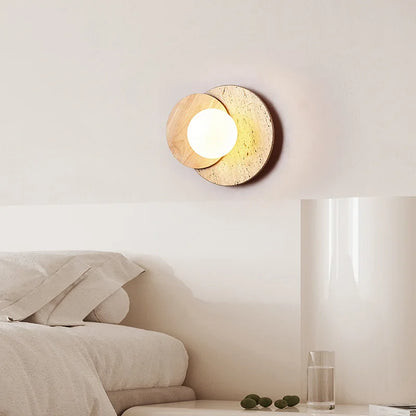 Wabi-Sabi Stone Wall Lamp | Modern Minimalist Design with Natural Texture