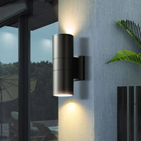 Sleek Modern Outdoor Wall Light — Waterproof LED Sconce with Up & Down Lighting