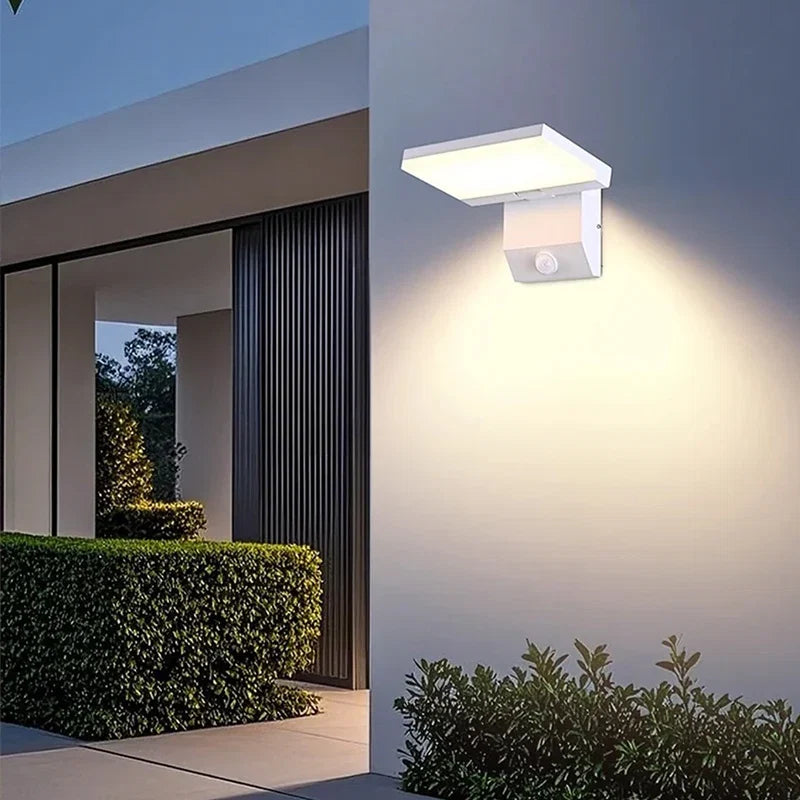 LumiFold Outdoor Wall Light — IP65 Waterproof, Optional Motion Sensor for Safer Exterior Lighting