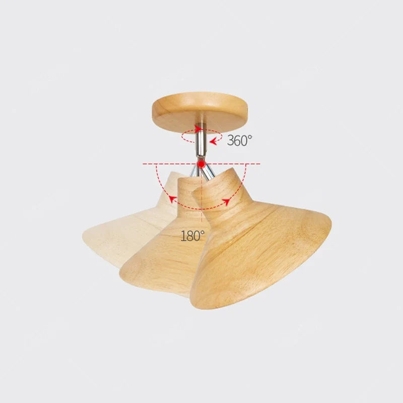 NordicWood Ceiling Lamp - Natural Timber Cone Design for a Warm, Modern Glow