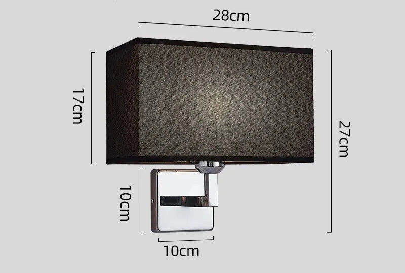 Bedside Wall Sconce with Reading Light — E27 Socket Lamp