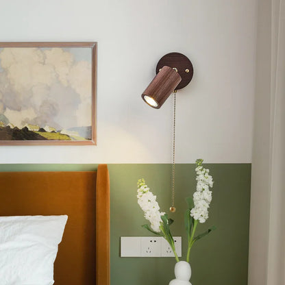 Arlo Wall Lamp - Retro Walnut LED Spotlight