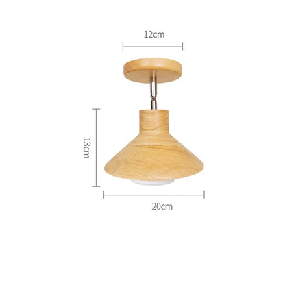 NordicWood Ceiling Lamp - Natural Timber Cone Design for a Warm, Modern Glow
