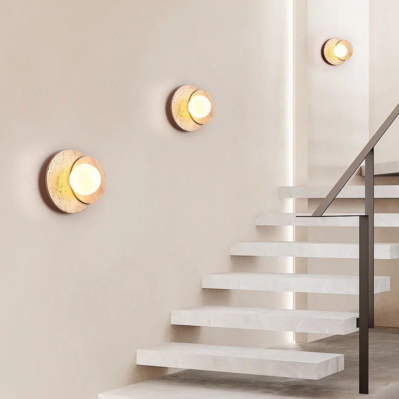 Wabi-Sabi Stone Wall Lamp | Modern Minimalist Design with Natural Texture