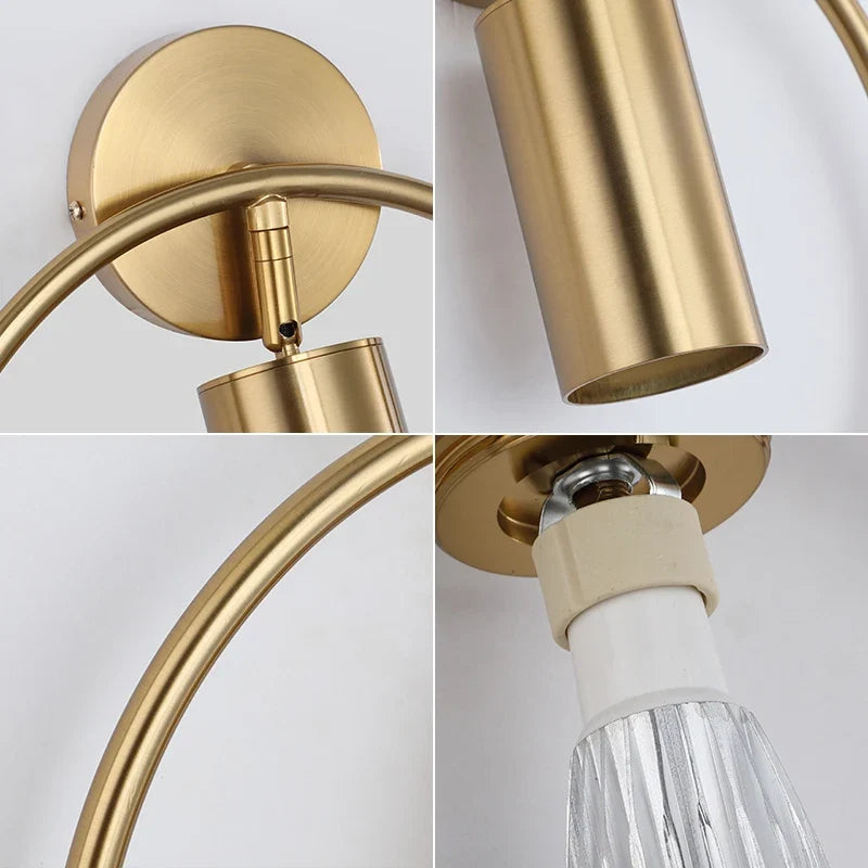 Halo Wall Light — Sleek Nordic Gold Minimalist Design