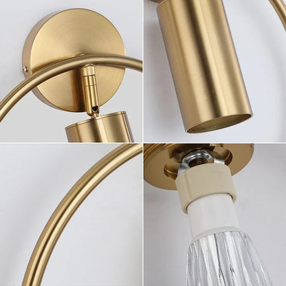 Halo Wall Light — Sleek Nordic Gold Minimalist Design