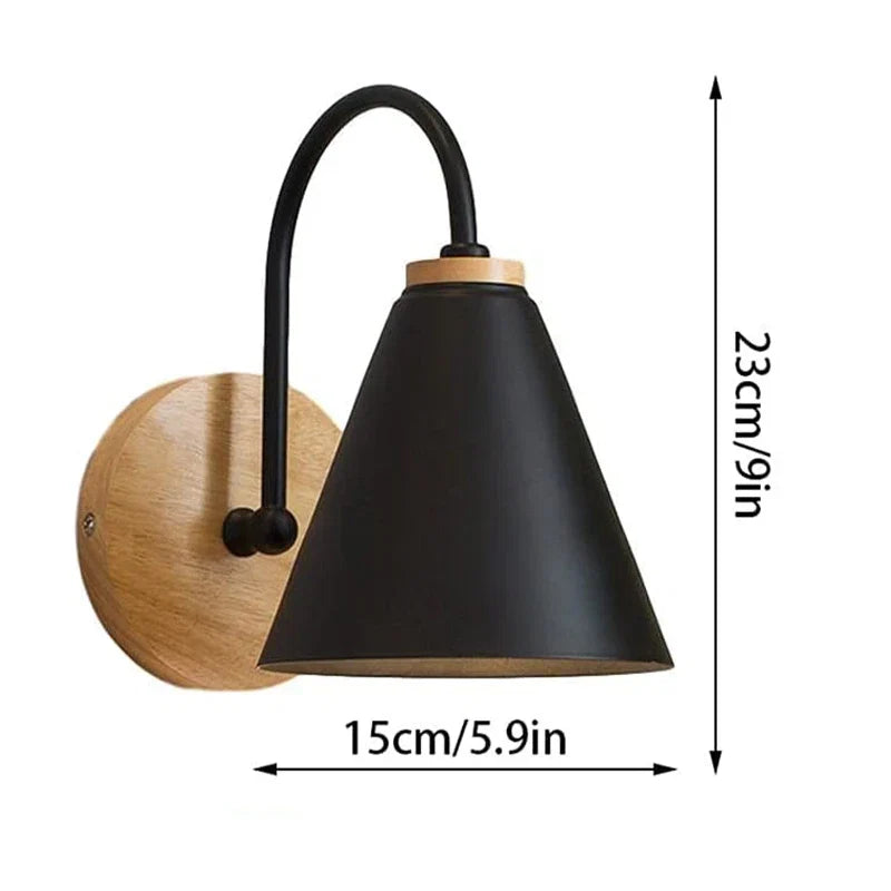 Nordic Beam Wall Light – Scandinavian Wood & Iron Design