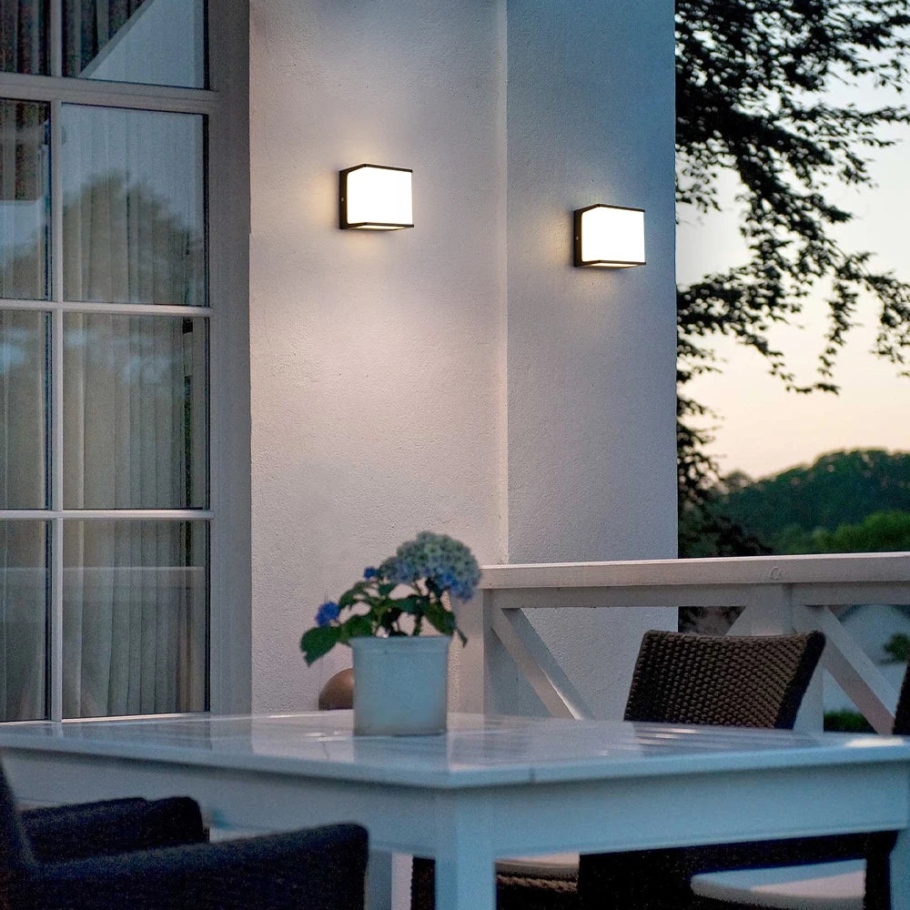 AeroCube Outdoor Wall Light — Sleek Modern Waterproof LED