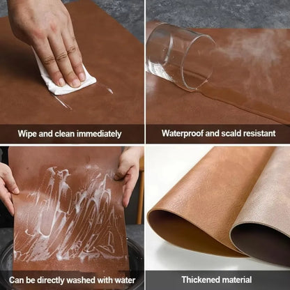 NordicDrop Dual-Sided Faux Leather Placemats — Non-Slip & Heat-Resistant