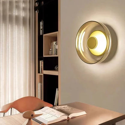 Nordic Glass LED Wall Sconce – Sleek Modern Round Decorative Wall Light