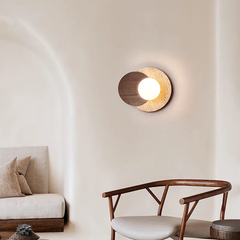 Wabi-Sabi Stone Wall Lamp | Modern Minimalist Design with Natural Texture