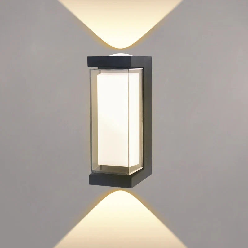 Contemporary LED Wall Light - Waterproof Outdoor Sconce with Up & Down Lighting