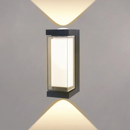 Contemporary LED Wall Light - Waterproof Outdoor Sconce with Up & Down Lighting