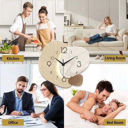 TempoStone Modern Minimalist Wall Clock - Silent Quartz Movement