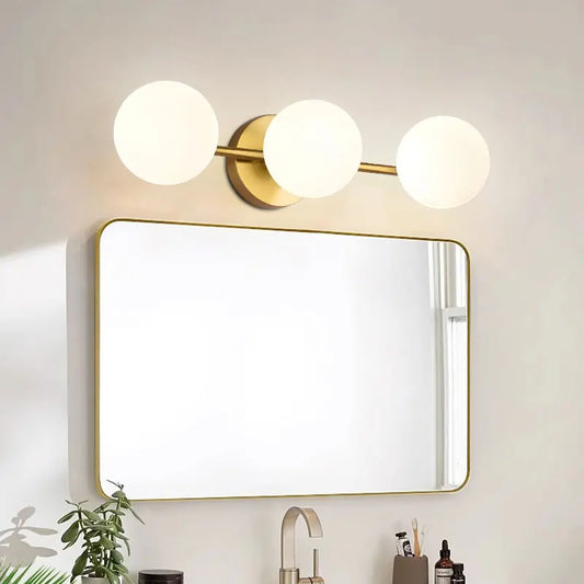 Sleek Nordic Glass Ball Wall Light with Triple-Globe Design