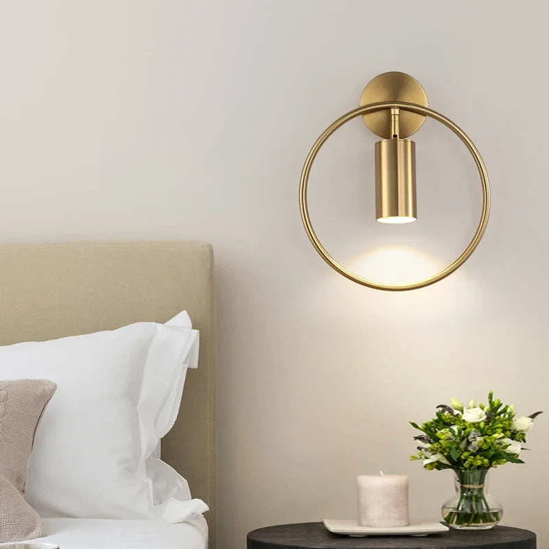 Halo Wall Light — Sleek Nordic Gold Minimalist Design