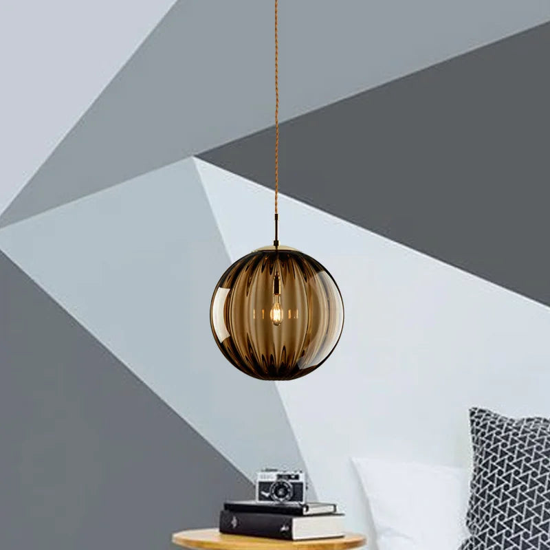 Sleek Glass Ball Pendant Light — Nordic Elegance for Any Space