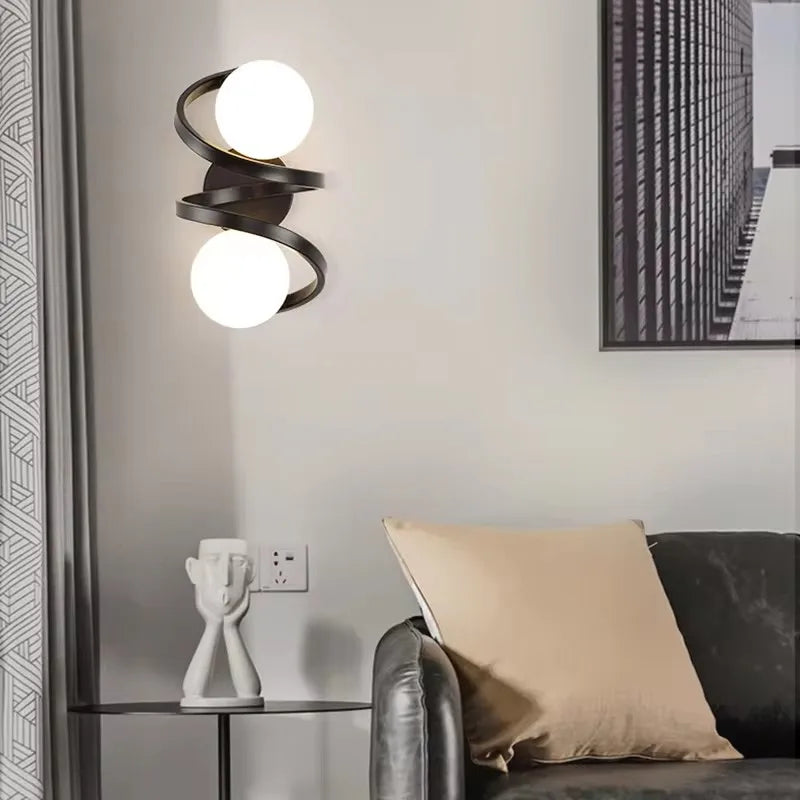 Astra Wall Light - Sleek Modern Dual-LED Globe Fixture