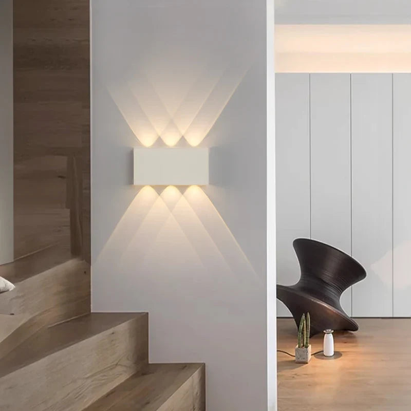 LumiBlock Wireless Rechargeable Wall Lamp — Minimalist Wood-Grain Design for Cozy, Modern Ambience
