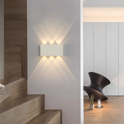 LumiBlock Wireless Rechargeable Wall Lamp — Minimalist Wood-Grain Design for Cozy, Modern Ambience
