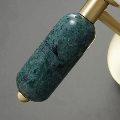 Gold-Finish Marble & Glass Wall Lamp - Modern Sconce
