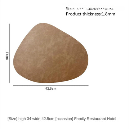 NordicDrop Dual-Sided Faux Leather Placemats — Non-Slip & Heat-Resistant