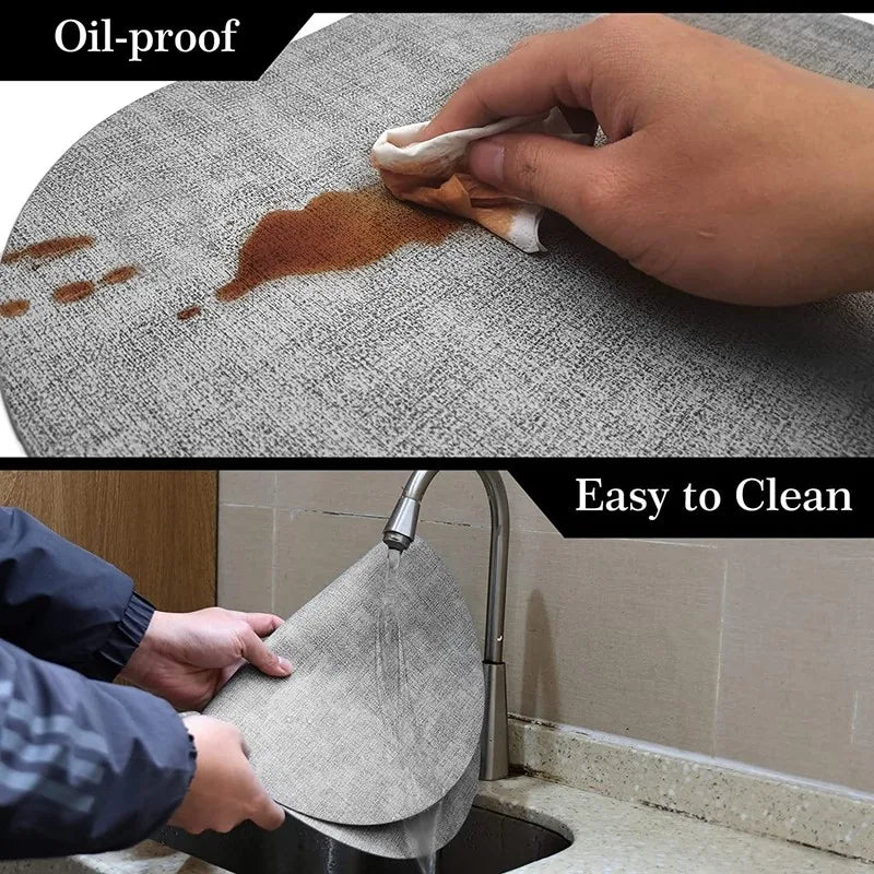 LinoMat Oval Faux Leather Placemats — Heat-Resistant & Non-Slip for Elegant Table Protection