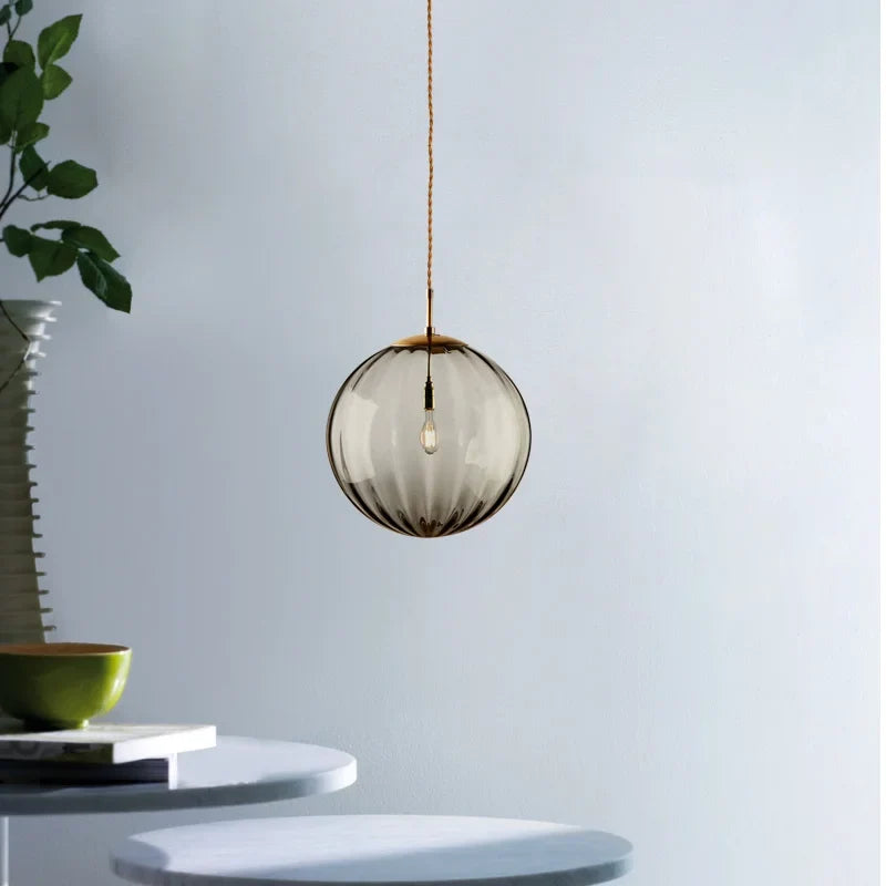 Sleek Glass Ball Pendant Light — Nordic Elegance for Any Space