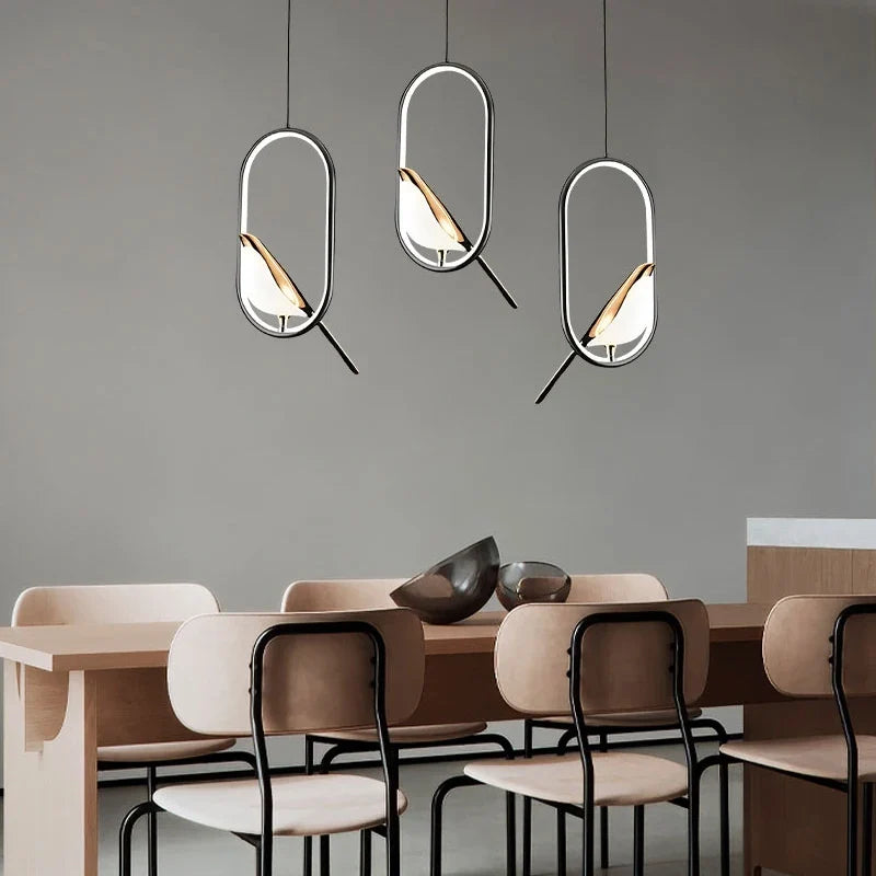 Magpie Pendant Light — Nordic LED Bird Design for Modern Interiors