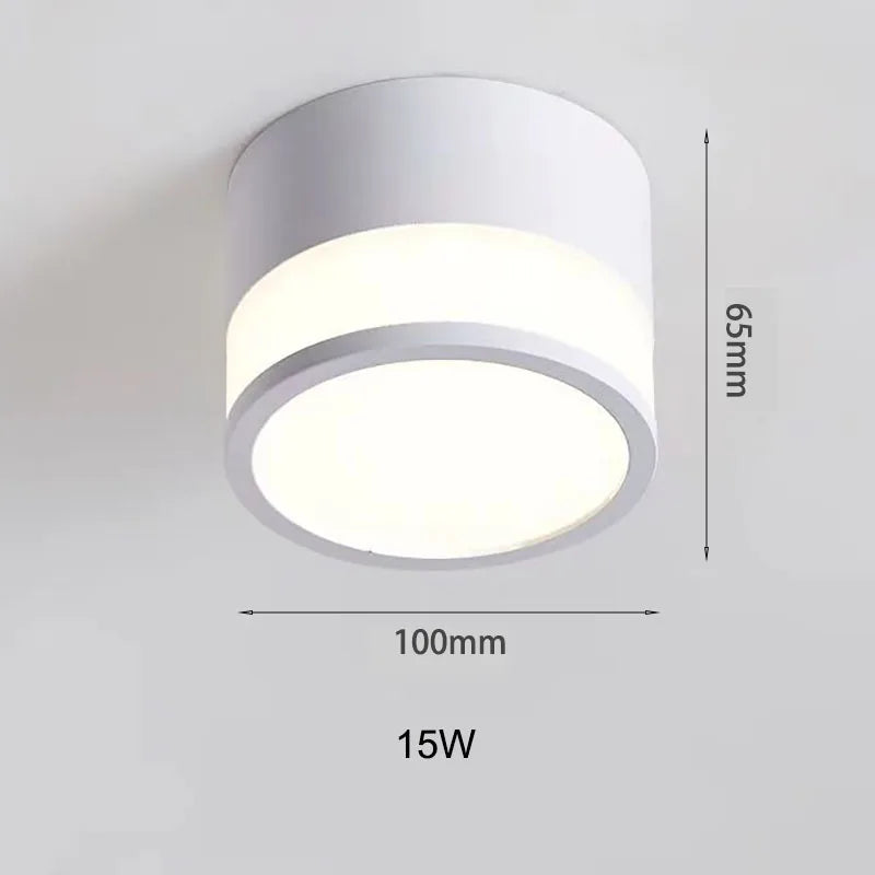 Elegant Nordic Surface-Mounted LED Downlight | 9W / 15W Ceiling Light