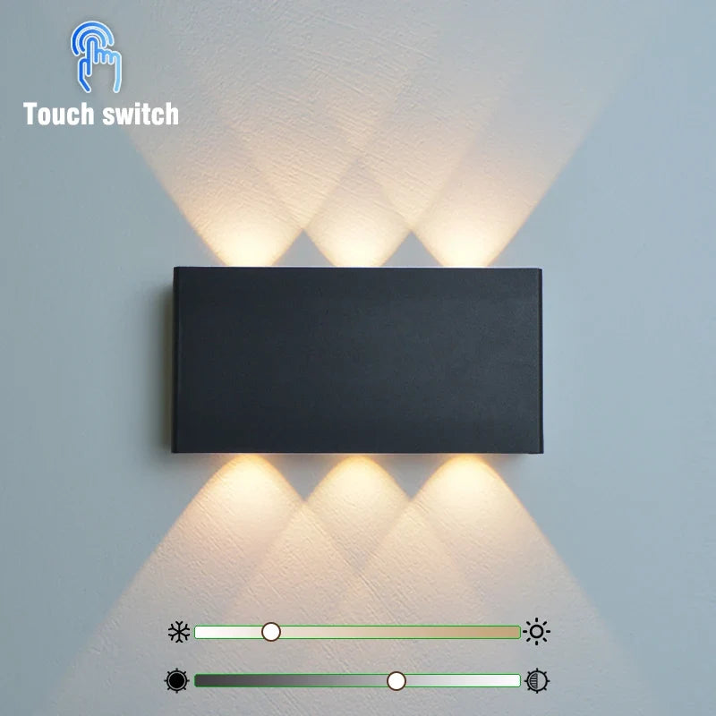 LumiBlock Wireless Rechargeable Wall Lamp — Minimalist Wood-Grain Design for Cozy, Modern Ambience