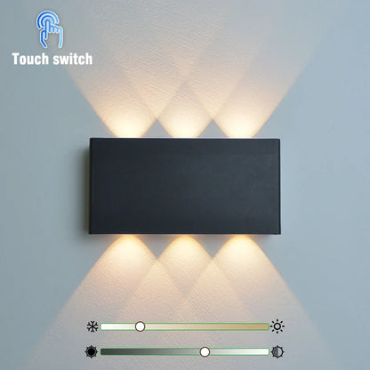 LumiBlock Wireless Rechargeable Wall Lamp — Minimalist Wood-Grain Design for Cozy, Modern Ambience