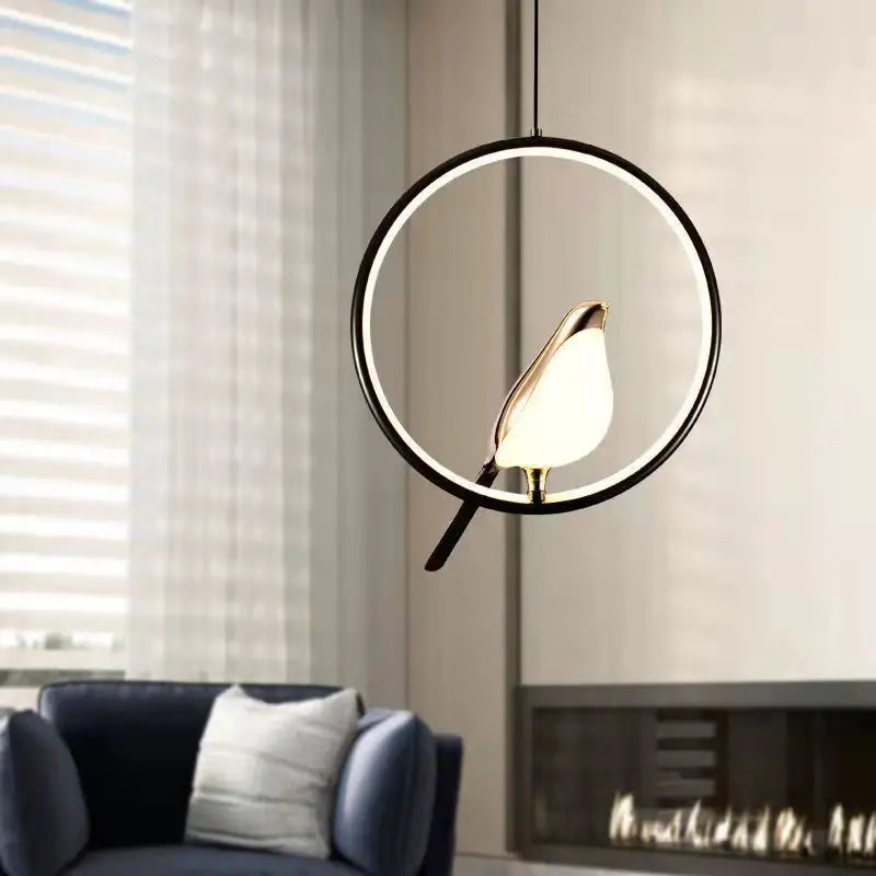 Magpie Pendant Light — Nordic LED Bird Design for Modern Interiors