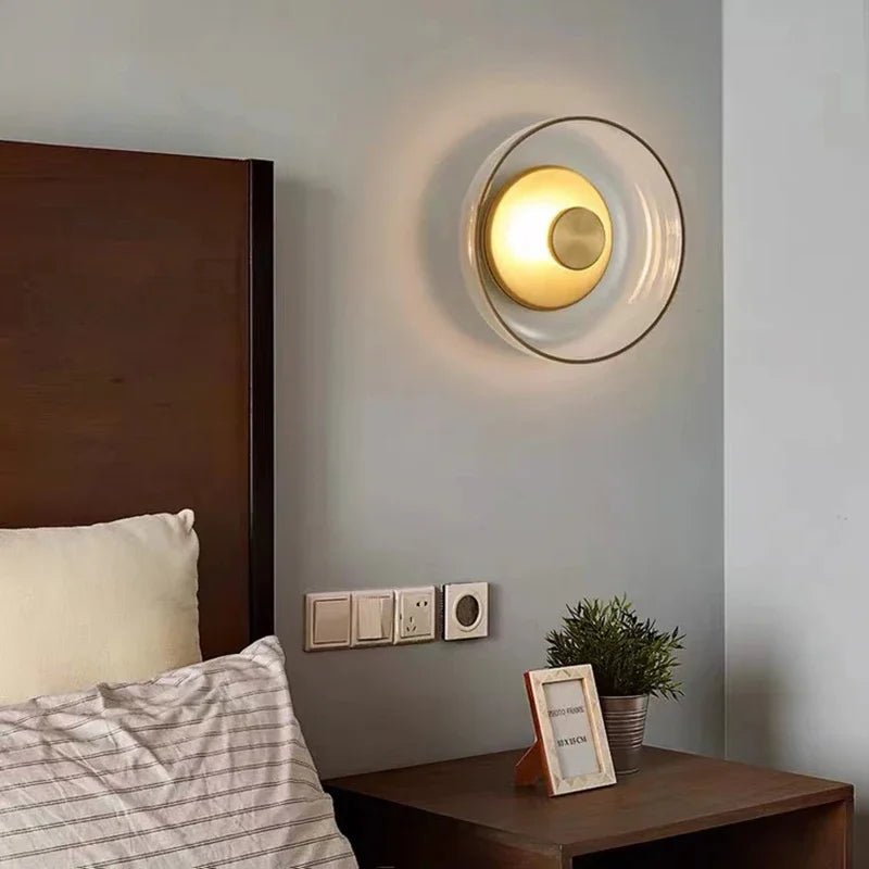 Nordic Glass LED Wall Sconce – Sleek Modern Round Decorative Wall Light