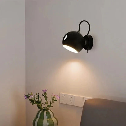 Nordic Cream Wall Lamp with Adjustable Dome Light — Modern, Minimalist Glow