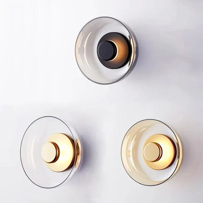 Nordic Glass LED Wall Sconce – Sleek Modern Round Decorative Wall Light