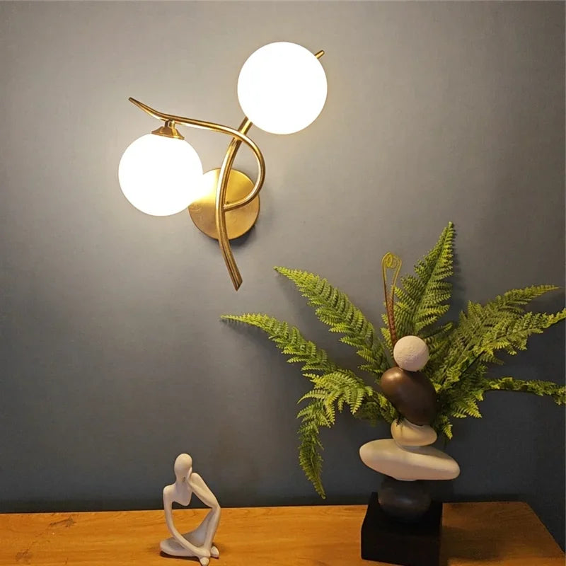 Lunara Nordic Dual-Globe LED Wall Light