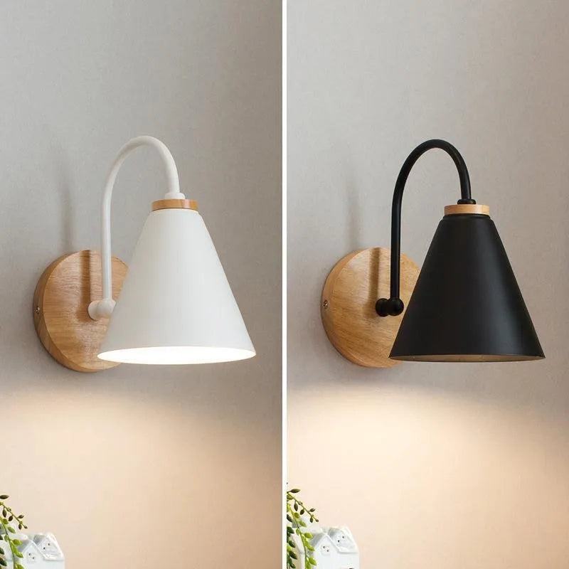 Nordic Beam Wall Light – Scandinavian Wood & Iron Design