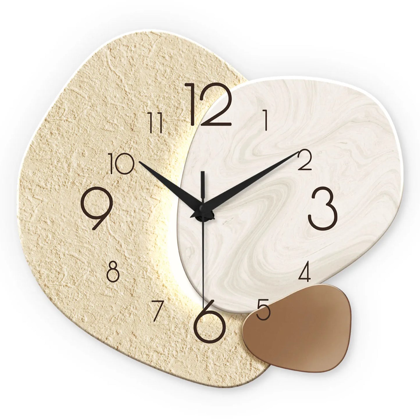 TempoStone Modern Minimalist Wall Clock - Silent Quartz Movement