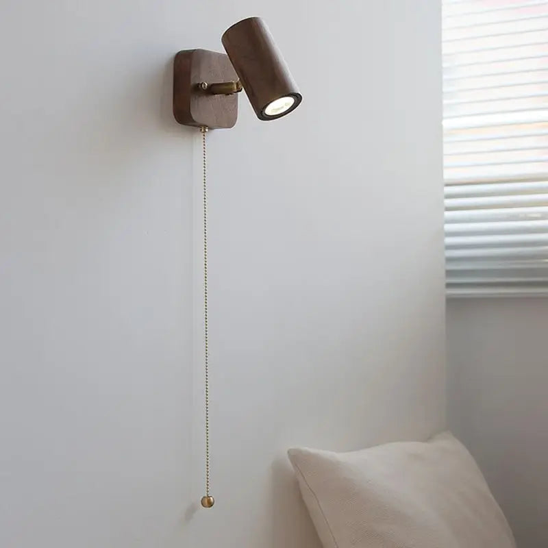 Arlo Wall Lamp - Retro Walnut LED Spotlight