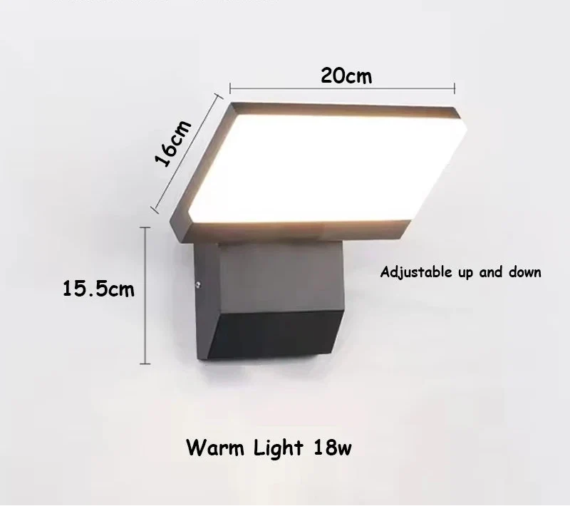 LumiFold Outdoor Wall Light — IP65 Waterproof, Optional Motion Sensor for Safer Exterior Lighting