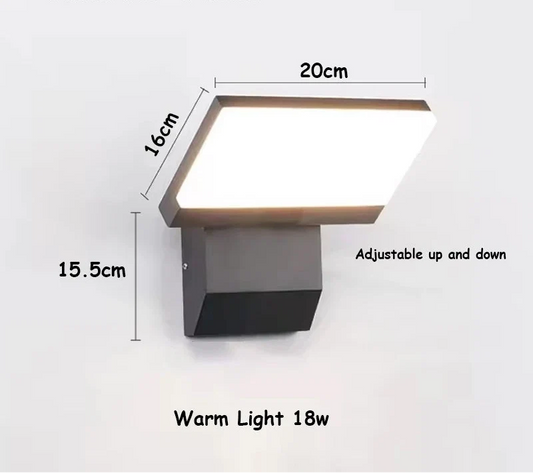 LumiFold Outdoor Wall Light — IP65 Waterproof, Optional Motion Sensor for Safer Exterior Lighting