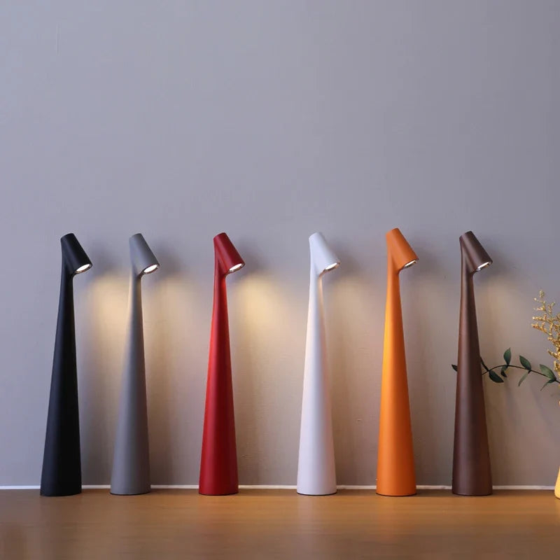 Glowora LED Table Lamp – Rechargeable, Touch-Dim, Adjustable Brightness
