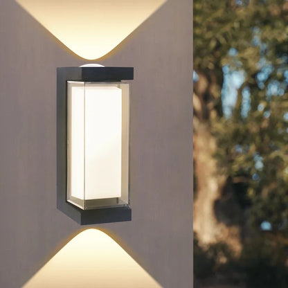 Contemporary LED Wall Light - Waterproof Outdoor Sconce with Up & Down Lighting