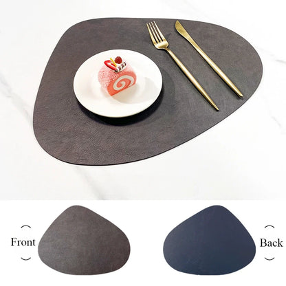 NordicDrop Dual-Sided Faux Leather Placemats — Non-Slip & Heat-Resistant
