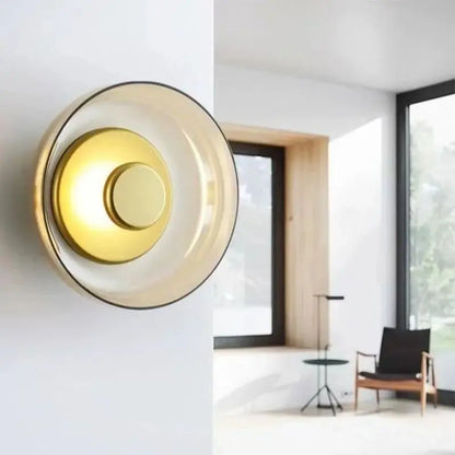 Nordic Glass LED Wall Sconce – Sleek Modern Round Decorative Wall Light