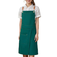 WorkEase Waterproof Canvas Apron with Split-Skirt Design and Handy Pockets