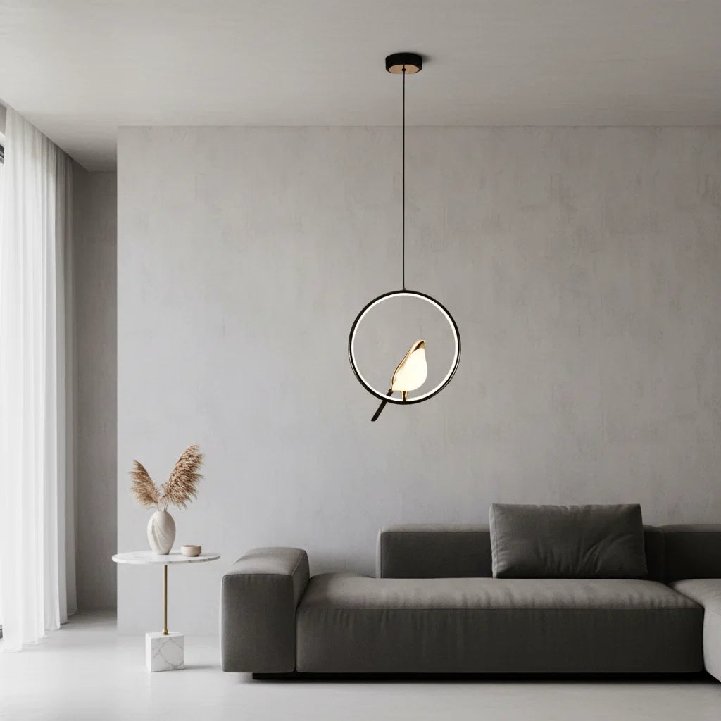 Magpie Pendant Light — Nordic LED Bird Design for Modern Interiors