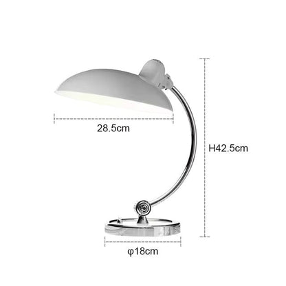 ScandiArc Table Lamp with Bauhaus-Inspired Curved Metal Design